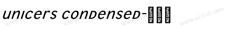 unicers condensed字体转换